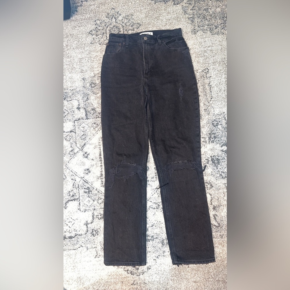 Abercrombie and fitch 90s ultra high raise straight jeans